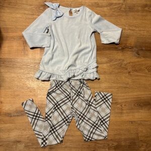 Rare Editions Girls Leggings and Long Sleeve 2-piece Set Size 10